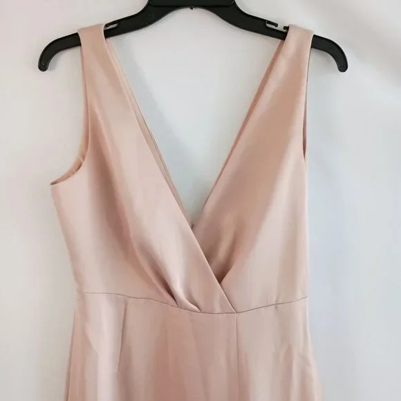 BHLDN Anthropologie Pale Pink Gown Prom Formal Wedding Size 8 - Picture 4 of 16